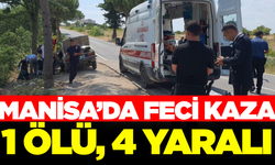 Demirci'de trafik kazası: 1 ölü 4 yaralı