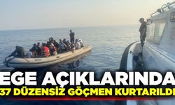 Muğla Bodrum açıklarında 37 düzensiz göçmen kurtarıldı