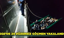 Ege açıklarında 24 düzensiz göçmen yakalandı