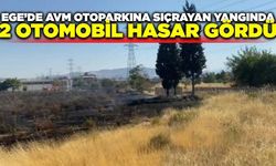 İzmir'de AVM otoparkına sıçrayan yangında 2 otomobil hasar gördü