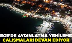 Ege'de ömrü tamamlanmış sokak lambaları yeniliyor