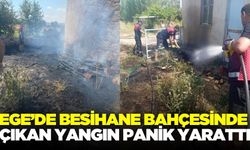 Ege'de besihanede yangın paniği!