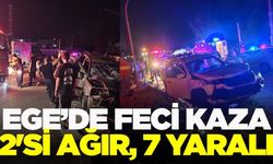 Ege'de feci kaza: 2^si ağır 7 yaralı