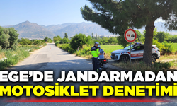 Ege'de jandarmadan motosiklet denetimi