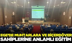 Ege'de muhtarlara yangınla mücadele eğitimi