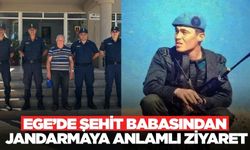 Ege'de şehit babasından duygulandıran ziyaret