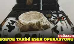 Ege'de eş zamanlı tarihi eser operasyonu