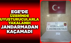 Ege'de uyuşturucularla yakalandı jandarmadan kaçamadı