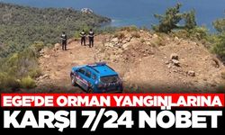 Ege'de yangınlara karşı nöbet tutuluyor