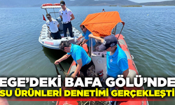 Ege'deki Bafa Gölü'nde su ürünleri denetimi yapıldı