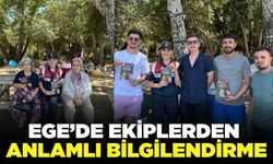 Ege'de ekipler orman yangınlarına karşı bilgilendirme yaptı!