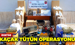 Ege'de kaçak tütün operasyonu yapıldı