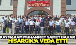 Hisarcık Kaymakamı Muhammet Samet Bahar'dan duygusal veda