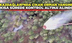 Kazdağları'nda çıkan orman yangını kontrol altına alındı