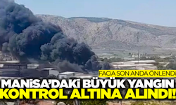 Manisa'da hurda deposunda çıkan büyük yangın söndürüldü!