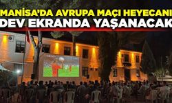Manisa'da dev ekranda maç keyfi