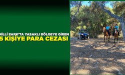 Milli Park’ta yasak alana giren 5 kişiye ceza kesildi
