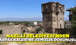 Arpaz Kalesi’nde Nazilli Belediyesi’nden temizlik çalışması