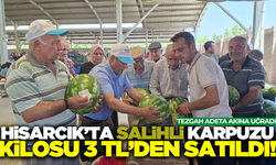 Salihli karpuzuna Hisarcık'ta büyük ilgi: 17 ton 2 saatte bitti