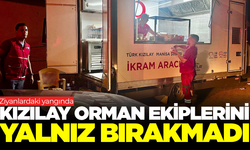 Sarıgöl'deki yangına Kızılay desteği