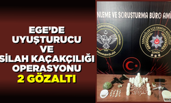 İzmir'de uyuşturucu ve silah kaçakçılığı operasyonu: 2 kişi gözaltına alındı