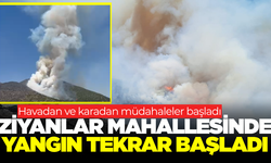 Ziyanlar Mahallesindeki yangın yeniden alevlendi