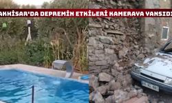 Akhisar'da depremin şiddeti kameralara yansıdı!