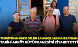 Bedri Baykam, Tarihi Akköy Kütüphanesi'ni ziyaret etti