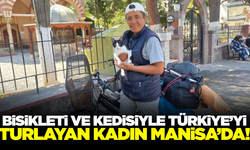 Bisikleti ve Kedisi 'Asil'le Türkiye Turunda: Serpil Yavuz Manisa'da!