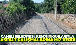 Çameli'de yol çalışmaları tamamlandı