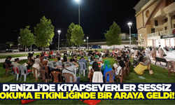 Denizli'de sessiz kitap okuma etkinliği yoğun ilgi gördü