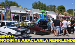 Denizli'de modifiyeli araçlar festivali renkli görüntülerle tamamlandı