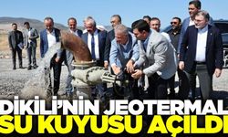 Dikili'de protokolün katılımıyla jeotermal su kuyusu açıldı