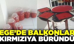 Ege'de balkonlar kırmızıya boyandı