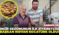 Sarıgöl Yeniden Refah Partisi İlçe Başkanı Kocatürk'ten incir tüccarı Mezarcı'ya ziyaret
