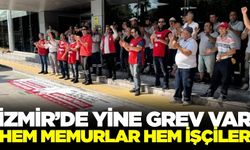 İzmir'de işçi ve memurlardan maaş grevi