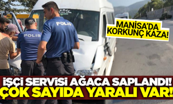Manisa'da işçi servisi kaza yaptı: Çok sayıda yaralı var