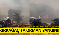 Kırkağaç'ta orman yangını!