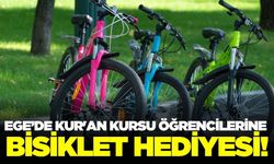 Ege'de öğrencilere bisiklet hediyesi