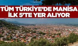 Manisa ilk sıralarda yer alıyor