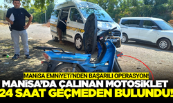 Manisa'da çalınan motosiklet bulundu!