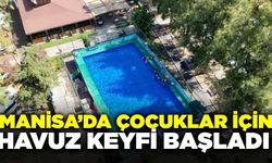Manisa'da çocuklara yaz hediyesi: Portatif havuz açıldı