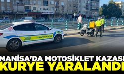 Manisa'da Motosiklet Kazası: Kurye Yaralandı