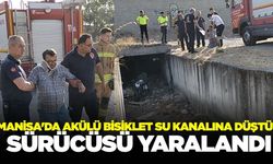 Manisa'da Su Kanalına Düşen Akülü Bisiklet Sürücüsü Yaralandı