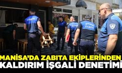 Manisa'da zabıtadan kaldırım işgali denetimi