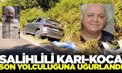 Motosiklet kazasında hayatını kaybeden karı koca Salihli'de toprağa verildi