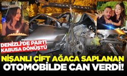 Denizli'de otomobil ağaca saplandı: Çifti ölüm ayırdı!