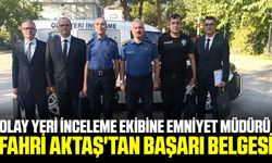 Manisa Emniyet Müdürü Personeline Başarı Belgesi