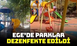 Ege'de parklar dezenfekte edildi!