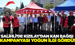 Salihli'de kan bağışı yoğun ilgi gördü!